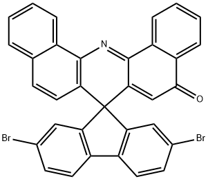 2,7-二溴螺[芴-9,7'-二苯并吖啶]-5'-酮结构式