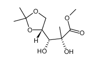 (3R)-methyl 3-((R)-2,2-dimethyl-1,3-dioxolan-4-yl)-2,3-dihydroxy-2-methylpropanoate Structure