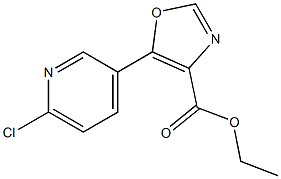 4-Oxazolecarboxylic acid, 5-(6-chloro-3-pyridinyl)-, ethyl ester Structure