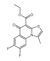 ethyl 7,8-difluoro-1-methyl-5-oxo-5H-thiazolo[3,2-a]quinoline-4-carboxylate结构式