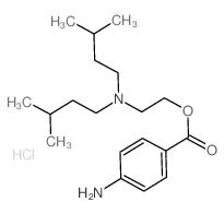 Ethanol,2-[bis(3-methylbutyl)amino]-, 1-(4-aminobenzoate), hydrochloride (1:1)结构式