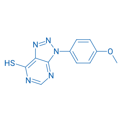 3-(4-甲氧基苯基)-3H-[1,2,3]三唑并[4,5-d]嘧啶-7-硫醇结构式
