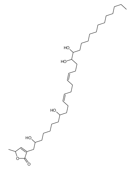 2-methyl-4-[(11E,15E)-2,8,19,20-tetrahydroxydotriaconta-11,15-dienyl]-2H-furan-5-one结构式