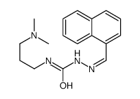 1-[3-(dimethylamino)propyl]-3-[(E)-naphthalen-1-ylmethylideneamino]urea结构式