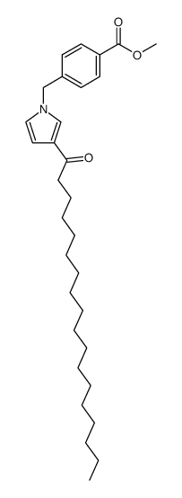 4-(3-Octadecanoyl-pyrrol-1-ylmethyl)-benzoic acid methyl ester结构式