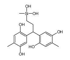 2-[1-(2,5-dihydroxy-4-methylphenyl)-3-[dihydroxy(methyl)silyl]propyl]-5-methylbenzene-1,4-diol结构式