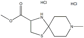 methyl 8-methyl-1-thia-4,8-diazaspiro[4.5]decane-3-carboxylate dihydrochloride structure