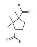 1,3-Cyclopentanedicarbonyl difluoride, 1,2,2-trimethyl-, (1R-cis)- (9CI) structure