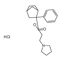 2-pyrrolidin-1-ylethyl 2-phenylbicyclo[2.2.1]heptane-2-carboxylate hydrochloride结构式