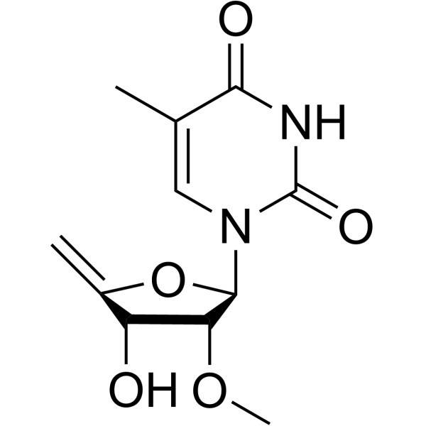 4’,5’-Didehydro-2’-O-methyl-5-methyluridine Structure