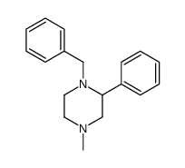 1-benzyl-4-methyl-2-phenylpiperazine Structure