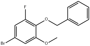 2-(苄氧基)-5-溴-1-氟-3-甲氧基苯结构式