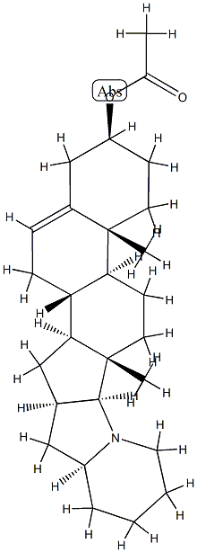 1',5',6',7',8',8'aα,16α,17α-Octahydroandrost-16-eno[16,17-b]indolizin-5-ene-3β-ol=acetate structure
