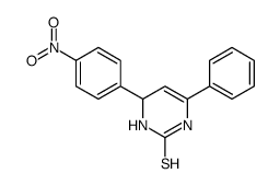 4-(4-nitrophenyl)-6-phenyl-3,4-dihydro-1H-pyrimidine-2-thione Structure