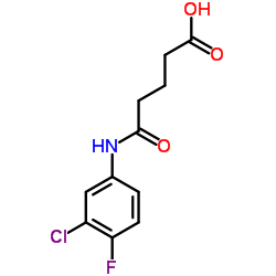 5-[(3-Chloro-4-fluorophenyl)amino]-5-oxopentanoic acid结构式