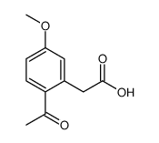 (2-Acetyl-5-methoxyphenyl)acetic acid Structure