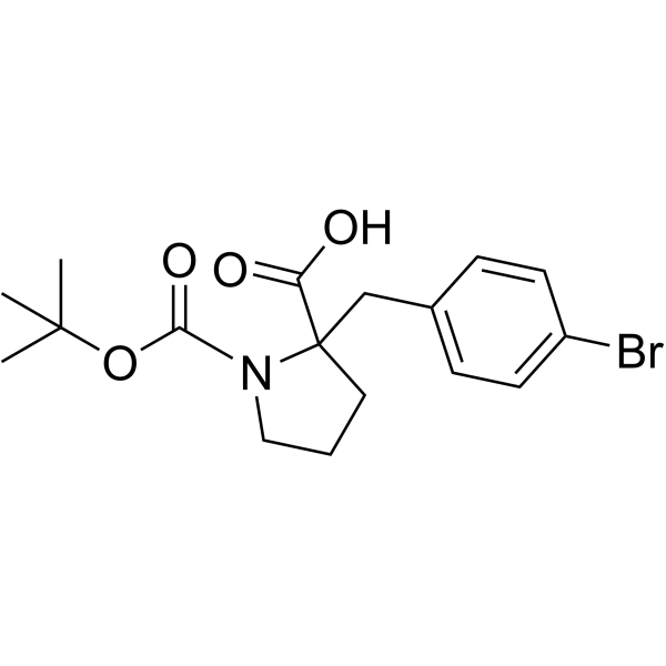 BOC--(4-BROMBENZYL)-DL-PRO-OH structure