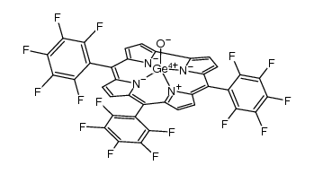 (tris(pentafluorophenyl)corrole)Ge-OH Structure