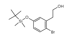 4-bromo-3-(2-hydroxyethyl)phenyl tert-butyldimethylsilyl ether Structure