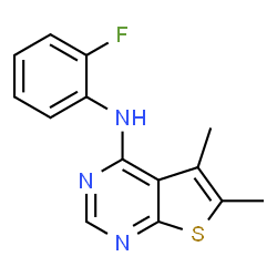 N-(2-Fluorophenyl)-5,6-dimethylthieno[2,3-d]pyrimidin-4-amine structure