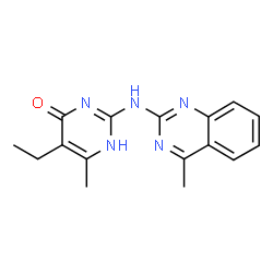 5-ethyl-6-methyl-2-[(4-methylquinazolin-2-yl)amino]pyrimidin-4-ol structure