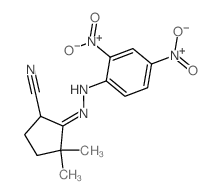 Cyclopentanecarbonitrile,2-[2-(2,4-dinitrophenyl)hydrazinylidene]-3,3-dimethyl- structure