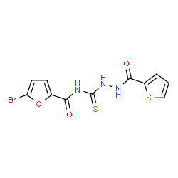 5-bromo-N-{[2-(2-thienylcarbonyl)hydrazino]carbonothioyl}-2-furamide结构式