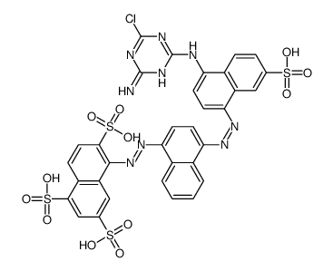 5-[[4-[[4-[(4-amino-6-chloro-1,3,5-triazin-2-yl)amino]-7-sulpho-1-naphthyl)azo]-1-naphthyl]azo]naphthalene-1,3,6-trisulphonic acid结构式