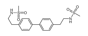 N-[2-[4-[4-[2-(methanesulfonamido)ethyl]phenyl]phenyl]ethyl]methanesulfonamide Structure