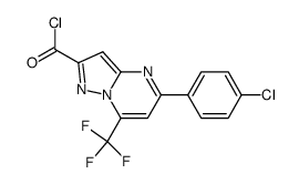 5-(4-Chloro-phenyl)-7-trifluoromethyl-pyrazolo[1,5-a]pyrimidine-2-carbonyl chloride结构式