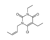 1-but-2-enyl-6-chloro-3,5-diethylpyrimidine-2,4-dione结构式