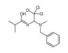 N-[1-[benzyl(methyl)amino]-2,2,2-trichloroethyl]-2-methylpropanamide结构式