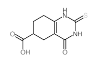 4-oxo-2-sulfanylidene-5,6,7,8-tetrahydro-1H-quinazoline-6-carboxylic acid结构式