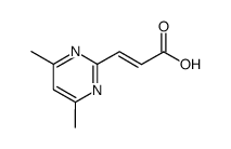 2-Propenoic acid, 3-(4,6-dimethyl-2-pyrimidinyl)- (9CI) Structure