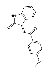 (E)-3-(2-(4-methoxyphenyl)-2-oxoethylidene)indolin-2-one结构式