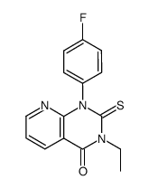 3-ethyl-1-(4-fluoro-phenyl)-2-thioxo-2,3-dihydro-1H-pyrido[2,3-d]pyrimidin-4-one Structure