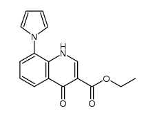 1,4-dihydro-4-oxo-8-(1-pyrrolyl)quinoline-3-carboxylic acid ethyl ester结构式