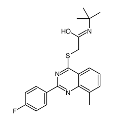 Acetamide, N-(1,1-dimethylethyl)-2-[[2-(4-fluorophenyl)-8-methyl-4-quinazolinyl]thio]- (9CI) picture