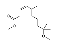 methyl 9-methoxy-5,9-dimethyldec-3-enoate Structure