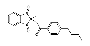 2-(4-butylbenzoyl)spiro[cyclopropane-1,2'-indene]-1',3'-dione结构式