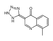 3-(1,2-dihydrotetrazol-5-ylidene)-8-methylquinolin-4-one结构式