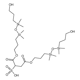 2-Sulfo-succinic acid bis-{3-[3-(3-hydroxy-propyl)-1,1,3,3-tetramethyl-disiloxanyl]-propyl} ester Structure