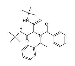 N,N'-di-tert-butyl-2-(N-(1-phenylethyl)benzamido)malonamide Structure