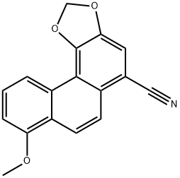 8-Methoxyphenanthro[3,4-d]-1,3-dioxole-5-carbonitrile structure