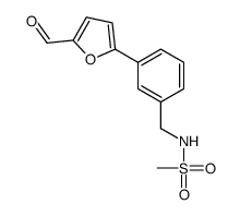 N-[[3-(5-formylfuran-2-yl)phenyl]methyl]methanesulfonamide结构式