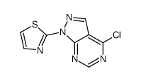 2-(4-chloropyrazolo[3,4-d]pyrimidin-1-yl)-1,3-thiazole Structure