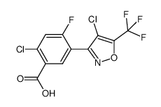 2-chloro-4-fluoro-5-[(4-chloro-5-trifluoromethyl)isoxazole-3-yl]benzoic acid Structure