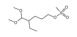 1-methanesulfonyloxy-4-dimethoxymethyl-hexane结构式