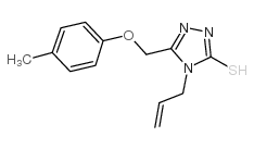 4-烯丙基-5-[(4-甲基苯氧基)甲基]-4H-1,2,4-噻唑-3-硫醇结构式