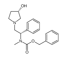 (2S,3s)-[2-(3-羟基吡咯烷-1-基)-1-苯基乙基]甲基氨基甲酸苄酯结构式